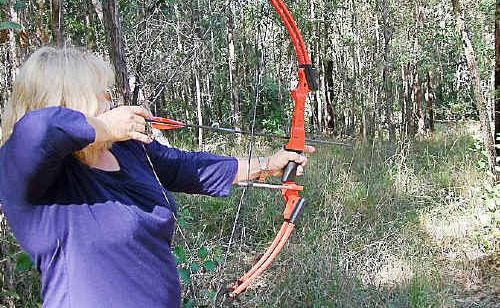 Tamara Maile finds her aim. Tamara Maile finds her aim.